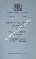 Book cover of Railway Accidents - Report on the Collision which occurred on 4th December 1957 near St. Johns Station Lewisham in the Southern Region British Railways by Ministry of Transport and Civil Aviation